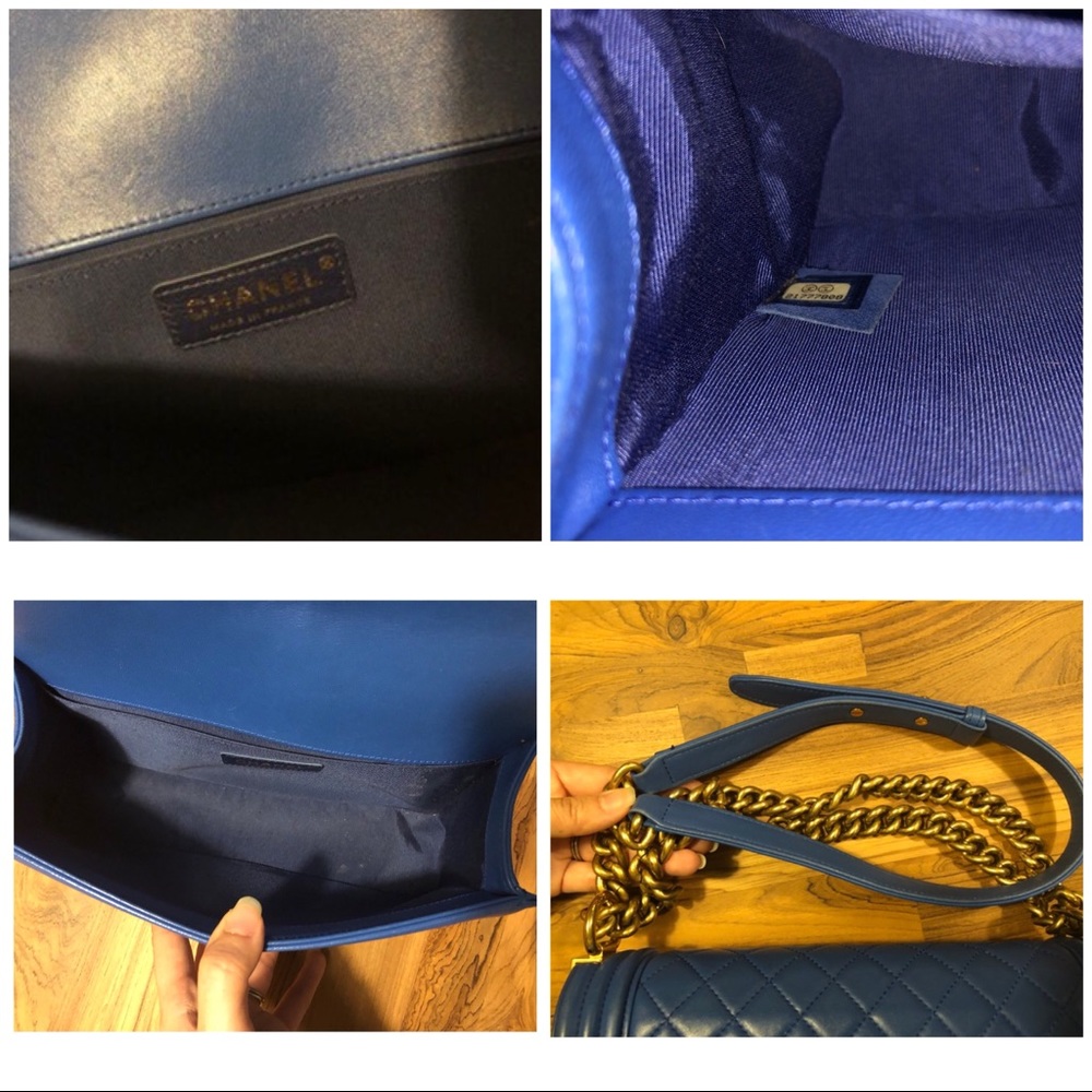 🚫SOLD🚫 Chanel Medium Boy Flap Royal Blue GHW - Picture 8 of 8
